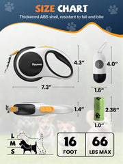 Douexio LED light on leash improves night visibility during walks.