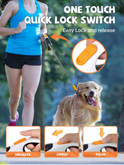 Douexio poop bag dispenser adds convenient cleanup on walks.