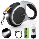 Douexio retractable leash 16ft with nylon tape for smooth retraction.