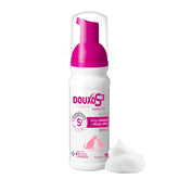 Douxo S3 Calm Mousse bottle closeup, soothing skin support for dogs and cats.