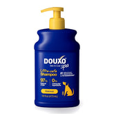 Douxo Skin and Coat SPA oatmeal shampoo bottle for gentle cleanse and soft coat.