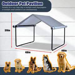 DOVACS 3-in-1 dog canopy rain-sun coating blocks UV rays and rain for calmer days outside.