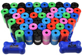 Downtown Pet Supply rainbow dog waste bags roll for mess-free walks.