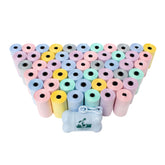 Downtown Pet Supply unscented poop bags with dispenser, leak-proof for tidy dog walks.