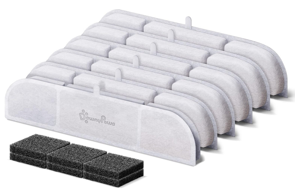 DownyPaws DPWFP6 filters pack boosts water freshness for pets.
