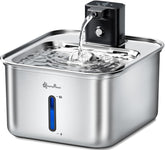 DownyPaws FurSink front view showcases durable stainless steel for safe hydration.