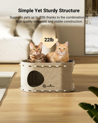 DownyPaws PeekaPurr double-decker design gives each cat its own space.