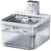 DownyPaws water fountain battery capacity for extended cordless use in any room.
