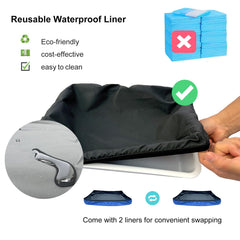 DOZZOPET spacious potty tray with deep ABS base keeps cages cleaner.