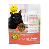Dr. Elsey's Cleanprotein salmon kibble pack showing high-animal-protein nutrition