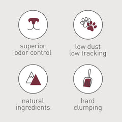 Medium grain clay forms hard clumps in Dr. Elsey's Classic litter.