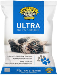 Dr. Elsey's Ultra Unscented 40lb bag shows packaging and odor control.