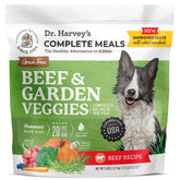 Dr. Harvey's Beef and Garden Veggies dog food, grain-free and gentle on sensitive stomachs.