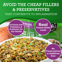 Dr. Harvey's freeze-dried-lamb-whole-foods shows nutrient-rich processing method.