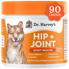 Dr. Harvey's Hip & Joint Soft Chews bottle supports daily joint mobility.