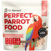 Dr. Harvey's Perfect Parrot Blend bag showing colorful mix for balanced nutrition