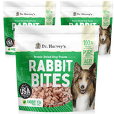 Dr. Harvey's Rabbit Bites packaging highlights all-natural ingredients.