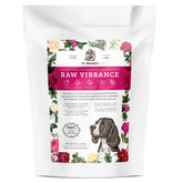 Dr. Harvey's Raw Vibrance base mix in a dog bowl, ready to rehydrate for balanced nutrition.