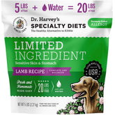 Dr. Harvey's Specialty Diet Lamb Recipe bag, grain-free option for sensitive dogs.
