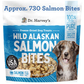 Dr. Harvey's Salmon Bites 7 oz pack, ideal training reward for dogs.