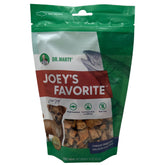 Dr. Marty Joey's Favorite Salmon Dog Treat 4 oz pack, protein-rich snack for dogs.