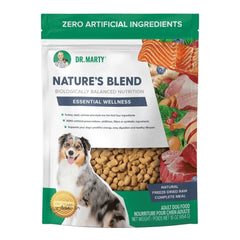 Dr. Marty Nature's Blend packaging highlights 18 oz set for easy all-life-stages feeding.
