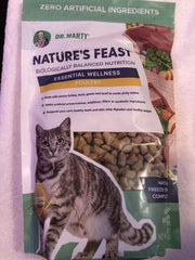 Dr. Marty Nature's Feast poultry cat food promotes digestion and a shiny coat.