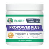 Dr. Marty ProPower Plus gut health powder jar shown for gentle digestion support.