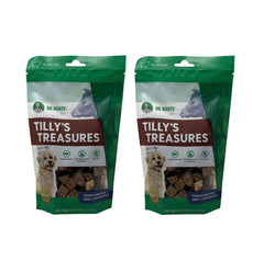 Dr. Marty Tilly's Treasures Beef Liver Dog Treats in 4 oz packs for training rewards.