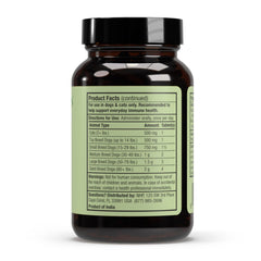 Close-up of SpiruGreen tablets with spirulina and astaxanthin ingredients