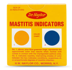 Dr. Naylor mastitis indicator card for cow-side testing shows color change for milk quality insight