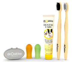Dr. Oakley Dental Toothbrush Kit packaging showing complete pet dental set for home use