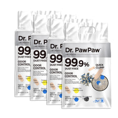 Dr. PawPaw Tofu Cat Litter bag with honeysuckle scent for a fresher home.