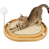 DRAGONCEE cat-scratcher ball track for interactive play and natural scratching.