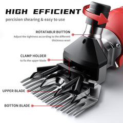 Dragro 6-speed adjustable shears for precise or fast trims on livestock