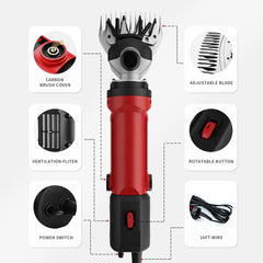 Dragro Sheep Clippers 600W speed dial demonstrates six-speed versatility.