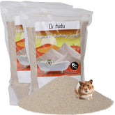 DR.DUDU hamster bath sand beige 12lb bag supports natural grooming for small pets.