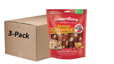 Close-up of DreamBone Dream Kabobz with real chicken and vegetables, a tasty, digestible dog chew.