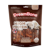 DreamBone High Protein Rolls water buffalo pack shot highlight the savory treats