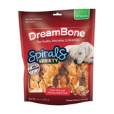 DreamBone Spirals 32-count variety pack: rawhide-free chews enriched with vitamins.