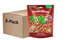 DreamBone Twist Sticks real chicken chew for dogs; tasty and digestible.