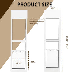 Dreampedal XL dog door adjustable height allows precise fit for your door