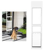 Dreampedal XL dog door sliding track fit enables easy installation on vinyl tracks