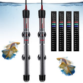 Dreyoo 2-set 300W submersible heater installed in a tank for stable warmth.