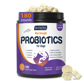 DRFOSTER Probiotics for Dogs jar with 180 bites, shelf-stable for multi-dog homes