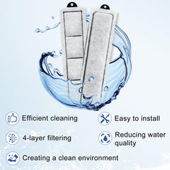 Driamor desktop aquarium filter installation shot highlighting quick rinse and fit