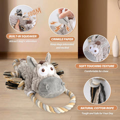 Drmstow rope tug toy for dogs promotes interactive games and dental-friendly chewing