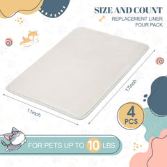 Drydiet four-pack replacement liners for pet carriers enable quick changes
