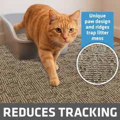Drymate mat close-up shows paw-friendly texture that loosens litter for easier cleanup
