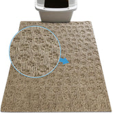 Drymate cat litter box mat top view highlights litter-trapping grooves for cleaner floors